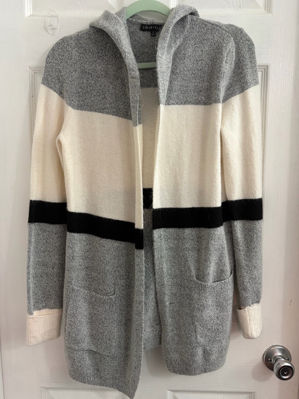 Love ellie Hooded Colorblock Open Cardigan - Super Soft!! Size medium